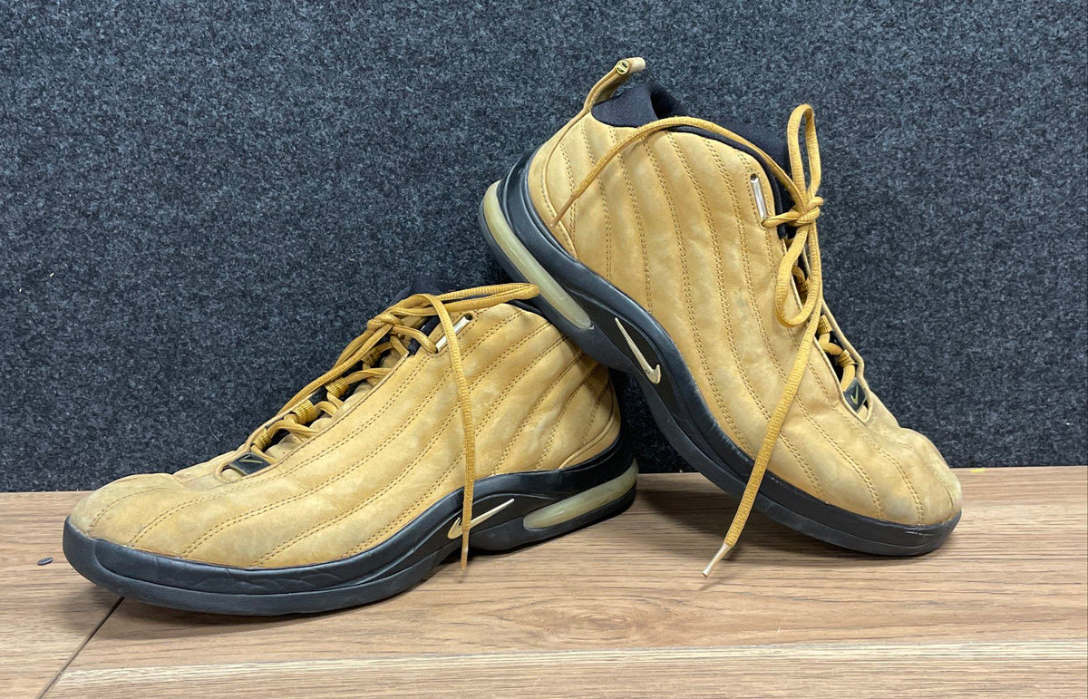 Vintage 90s Nike Air Max Elite Wheat Gold Basketball Shoes Mens Size 12