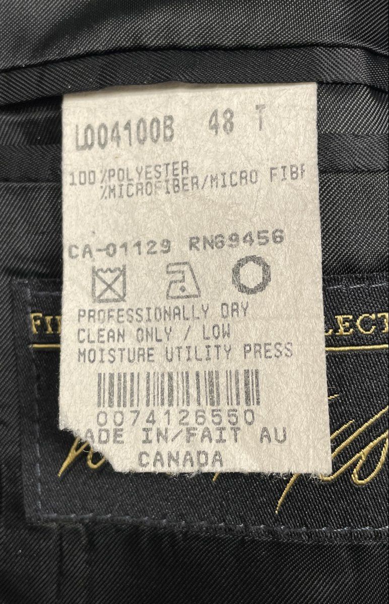 Lord & Taylor Men's Blazer Sports Coat Charcoal Faux Suede 3-Button Sz 48T