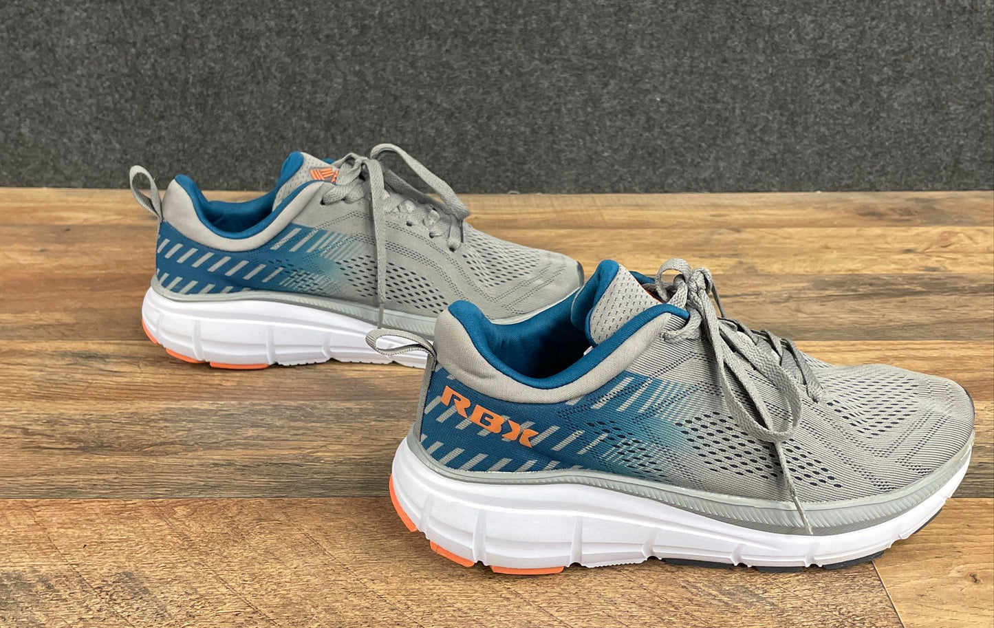 RBX Ascher Grey Blue Orange Athletic Running Sneakers Men's Size 8