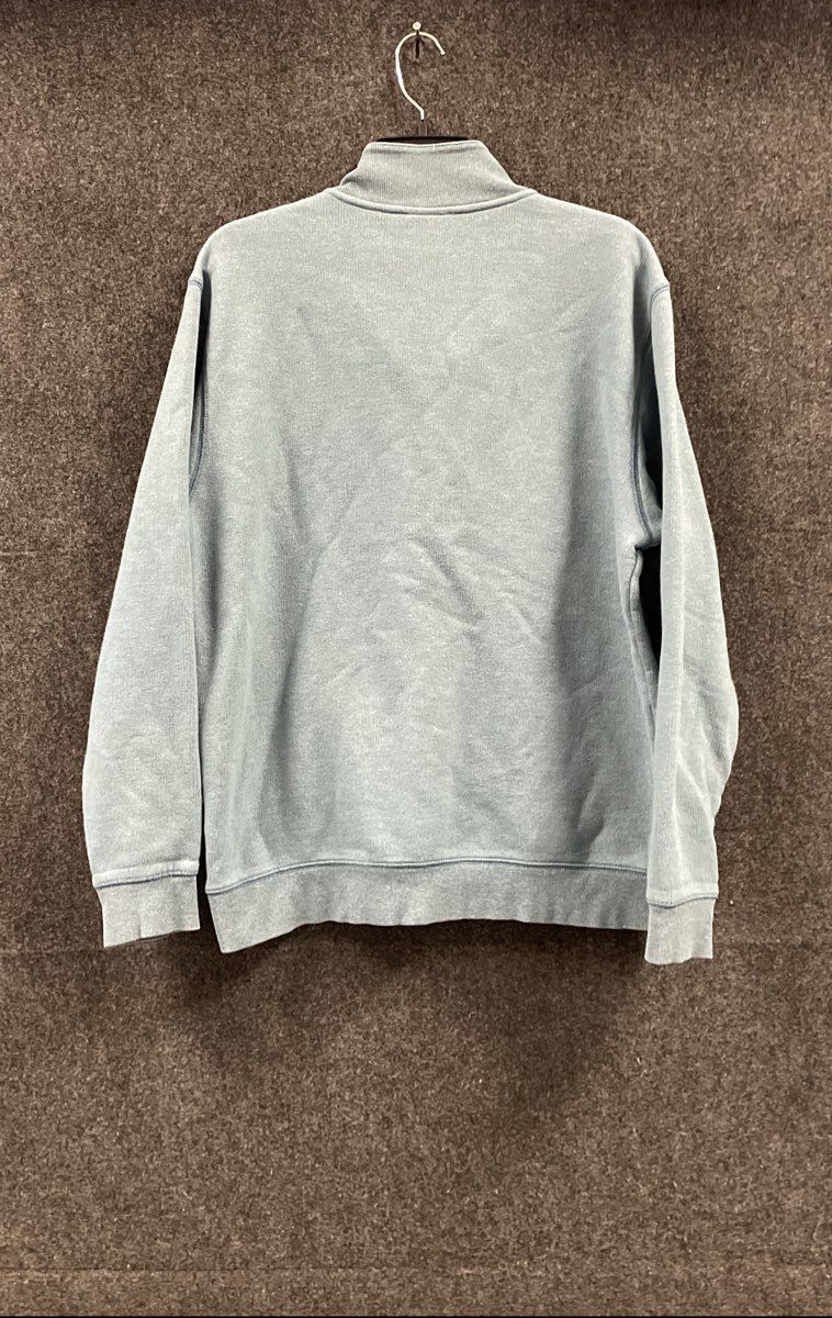 Columbia Men's Blue 3-Button Henley Pullover Sweatshirt Kangaroo Pocket Size L