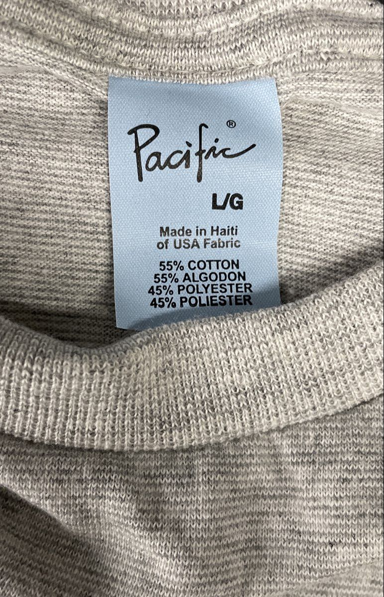 Pacific Men's Lot of 10 T-shirts Heather Gray Cotton Blend Short Sleeve Sz L