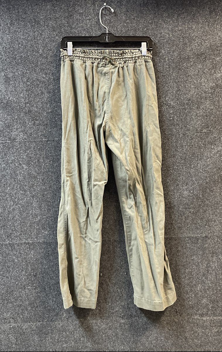 Ci Sono Women's Green Linen Blend Paperbag Waist Wide Leg Pants Sz S