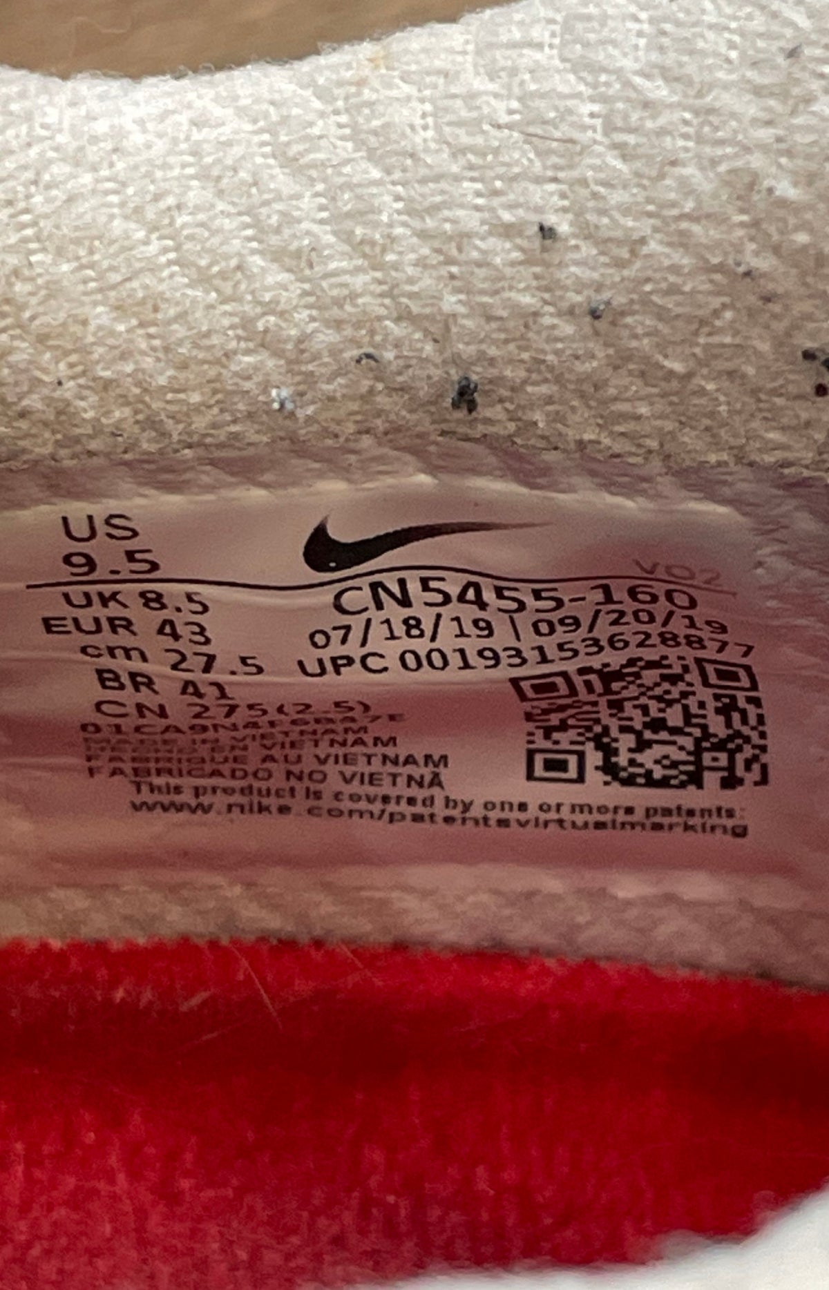 Nike Metcon 5 Mat Fraser PE White Black Red Training Shoes Size 9.5
