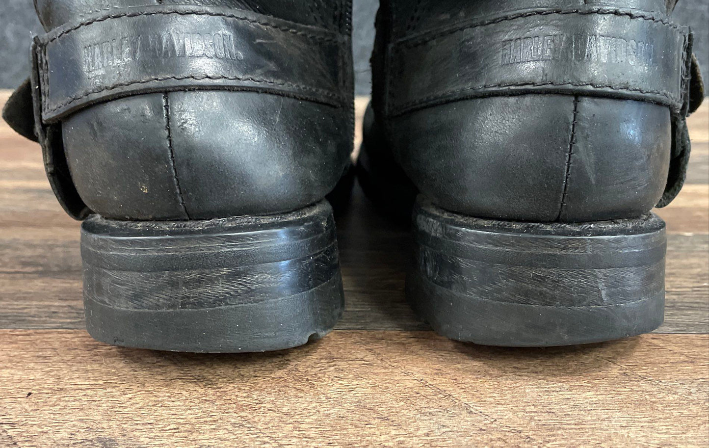 Harley-Davidson 84488 Black Leather Harness Motorcycle Boots Women's 9