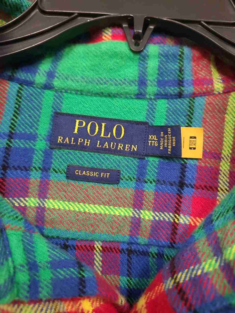 Polo Ralph Lauren Men's Green Plaid Cotton Flannel Button Up Shirt Sz XXL