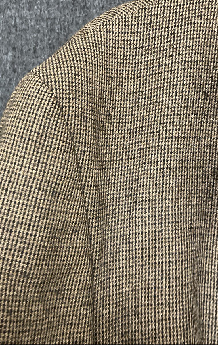 Lauren Ralph Lauren Men's Brown Lambswool Houndstooth Blazer Sport Coat Sz 42R