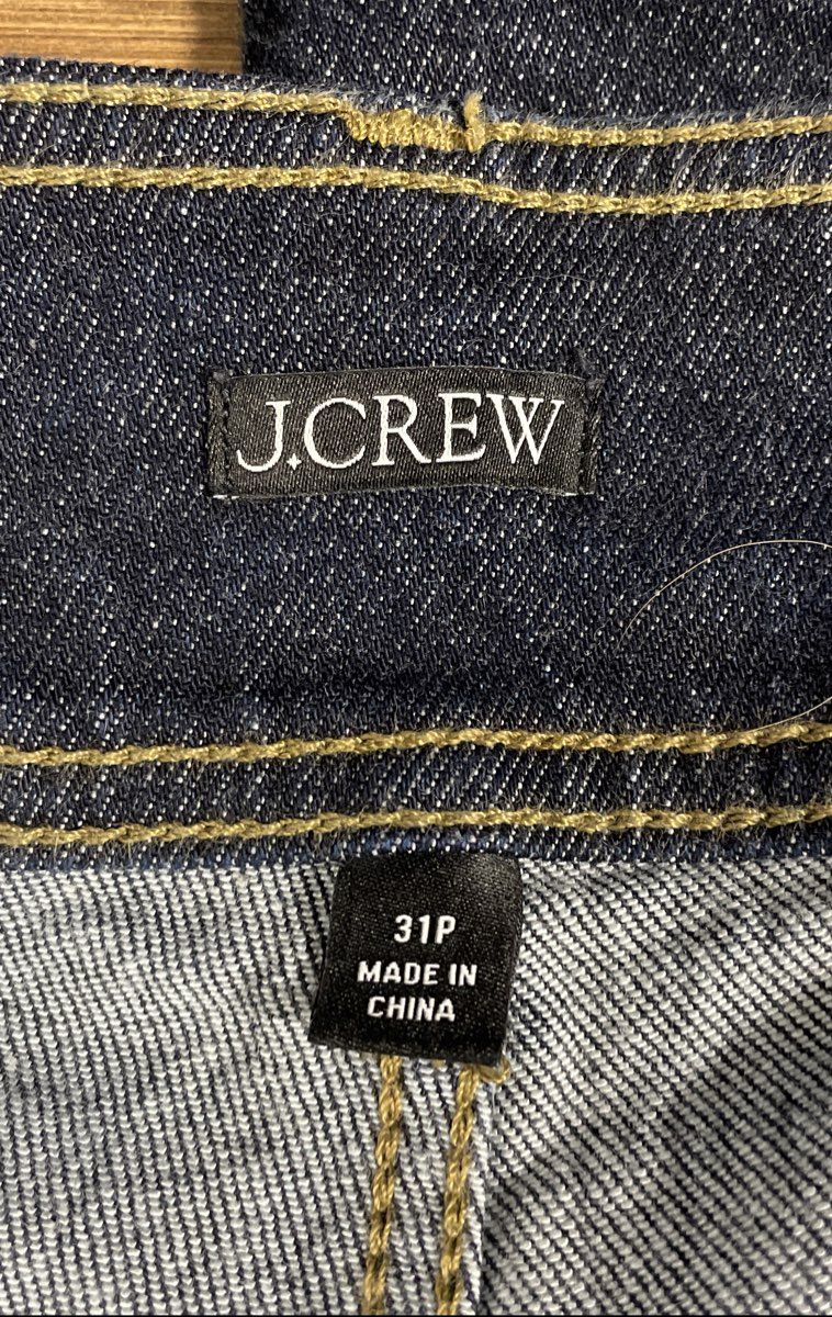 J.Crew Women's Dark Blue Re-imagined Lyocell Blend Straight Wide-Leg Jeans 31P