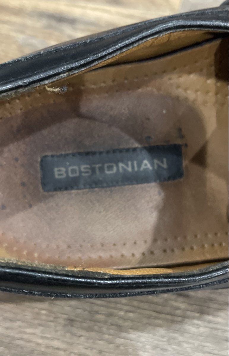 Bostonian Black Leather Bicycle Toe Derby Dress Shoes Men's Size 8