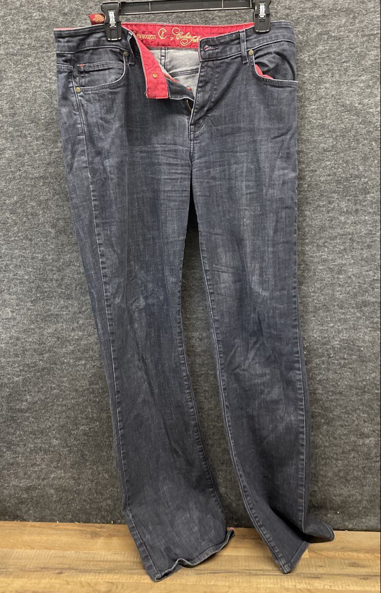 CJ by Cookie Johnson Women's Grace Bootcut Dark Gray Stretch Denim Jeans Size 31