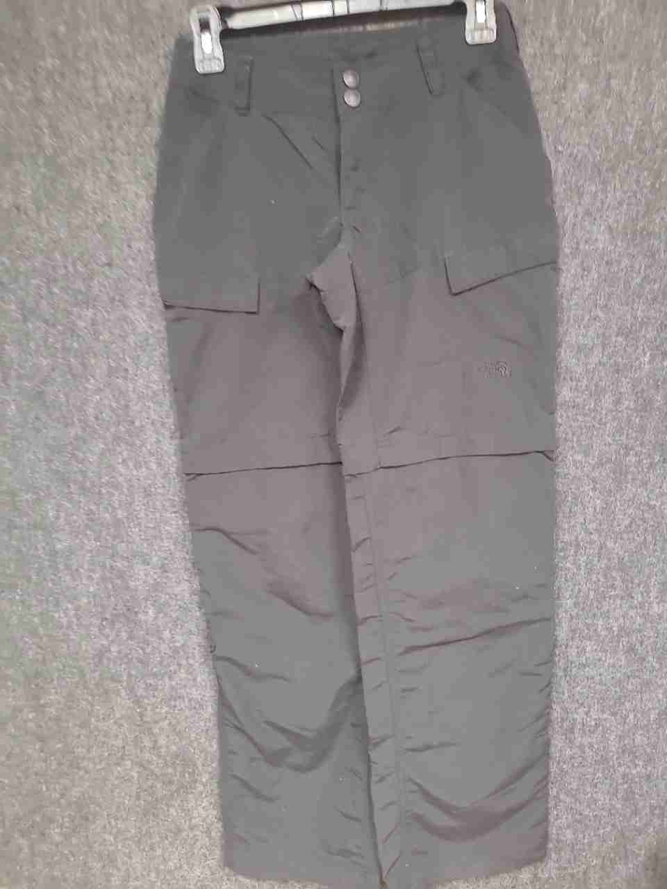 The North Face Women's Gray Convertible Hiking Cargo Zip Off Pants Size 0