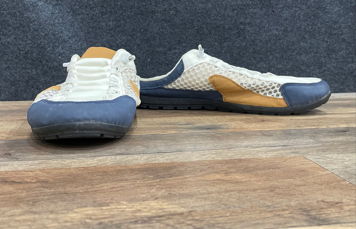 Blue White Tan Mesh Slip-On Mule Backless Sneakers Size 47
