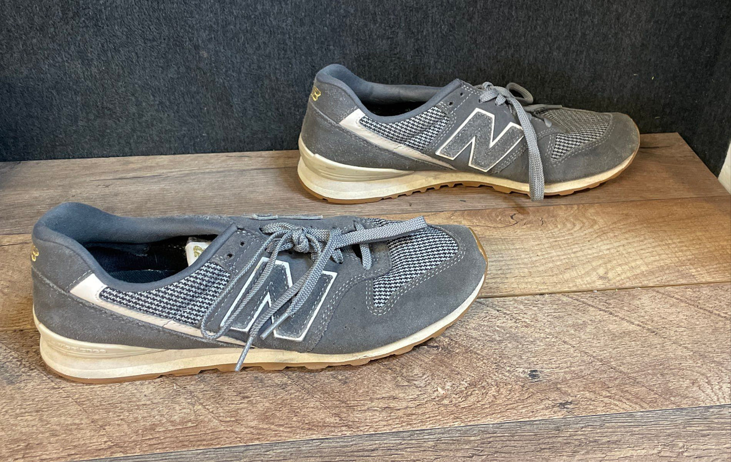 New Balance 996 Grey Houndstooth Women's Lifestyle Sneakers WL996LX2 Size 10