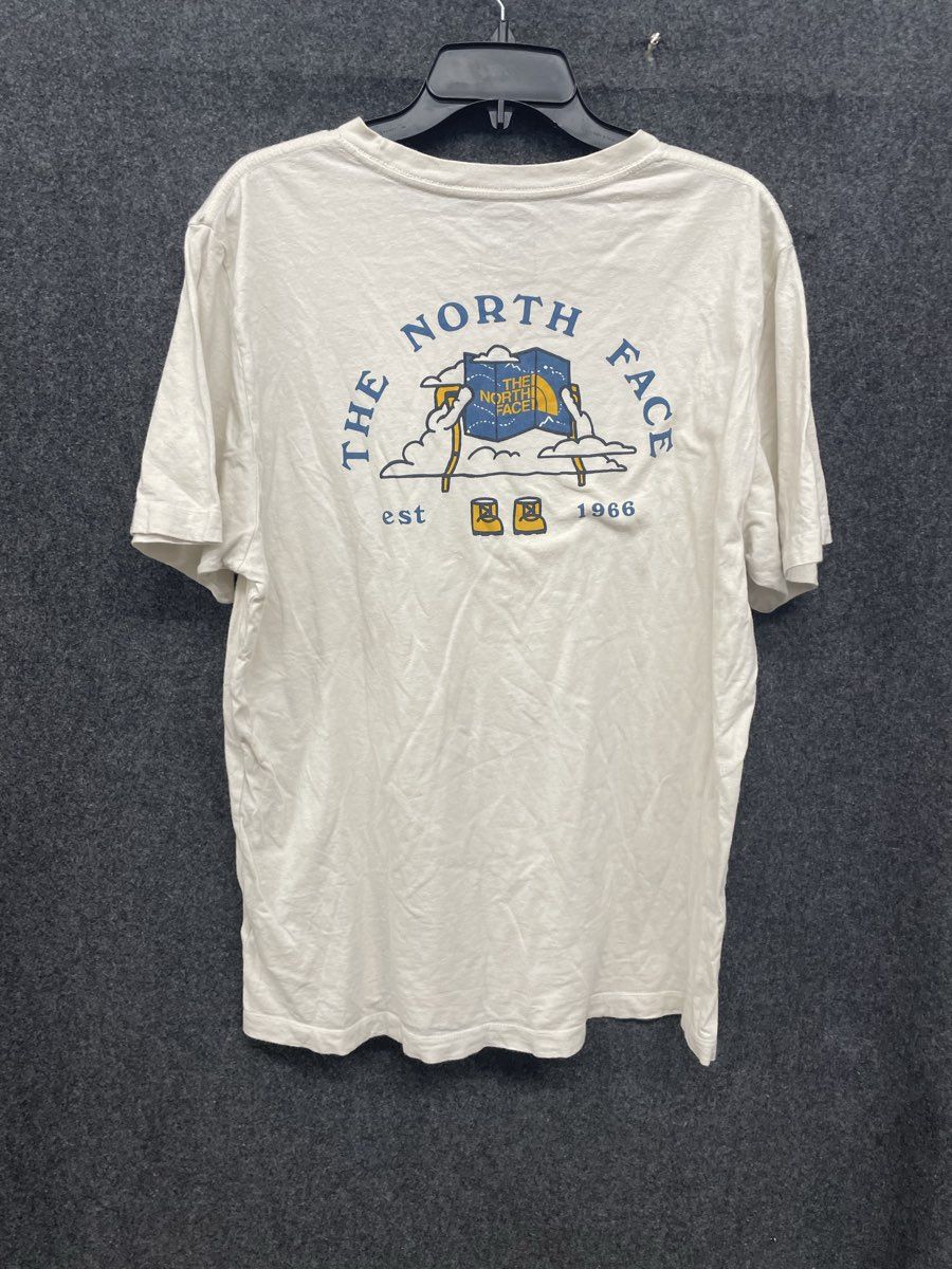 The North Face Men's Off White Short Sleeve Graphic T-Shirt Est 1966 Size Large