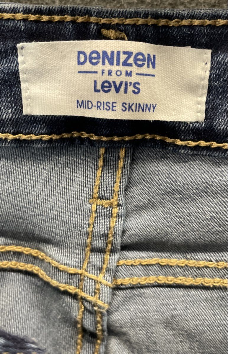 Denizen Levi's Women's Blue Mid-Rise Skinny Denim Jeans Sz 28x30
