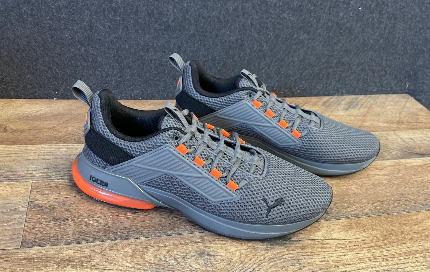 PUMA Cell Vive Intake Grey Orange Running Shoes Men's Size 8.5