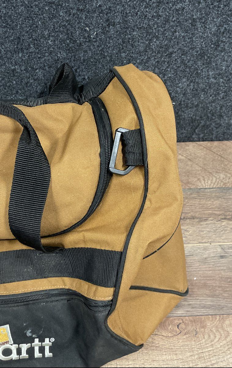 Carhartt Brown Black A194 Canvas Duffle Work Bag Travel Large