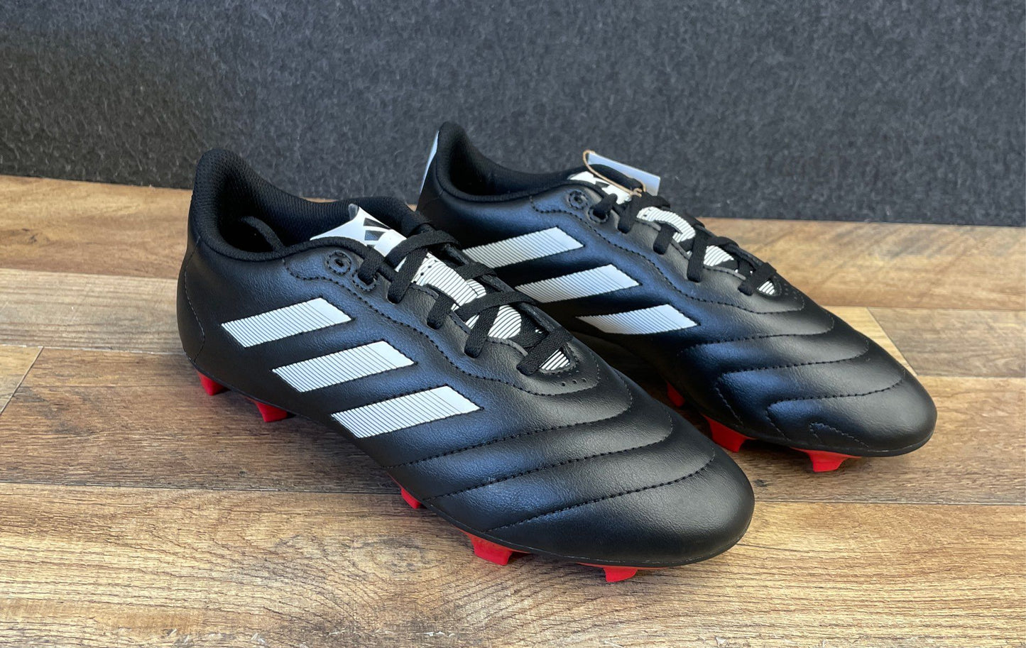 Adidas Goletto VIII FG Black White Red Soccer Cleats Men's Size 8.5 NWT