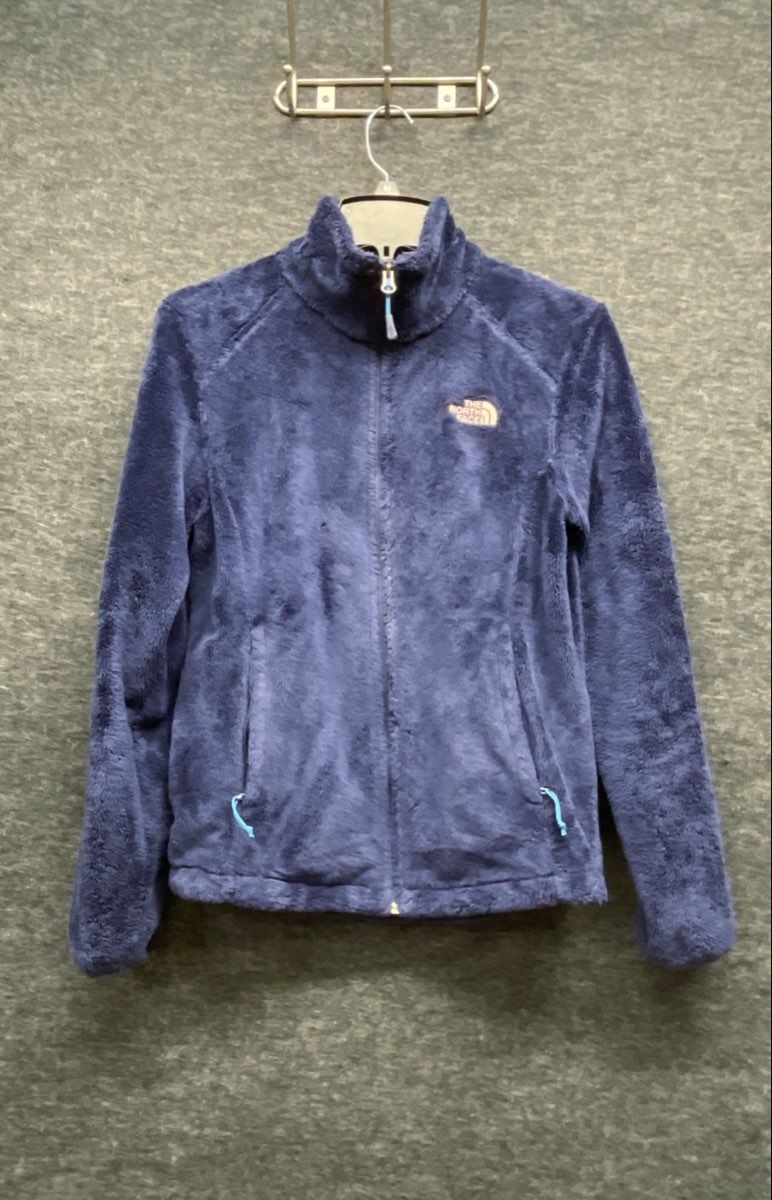 The North Face Women's Jacket Lot 3 Osito Fleece Mezzaluna Track Gray Blue S M