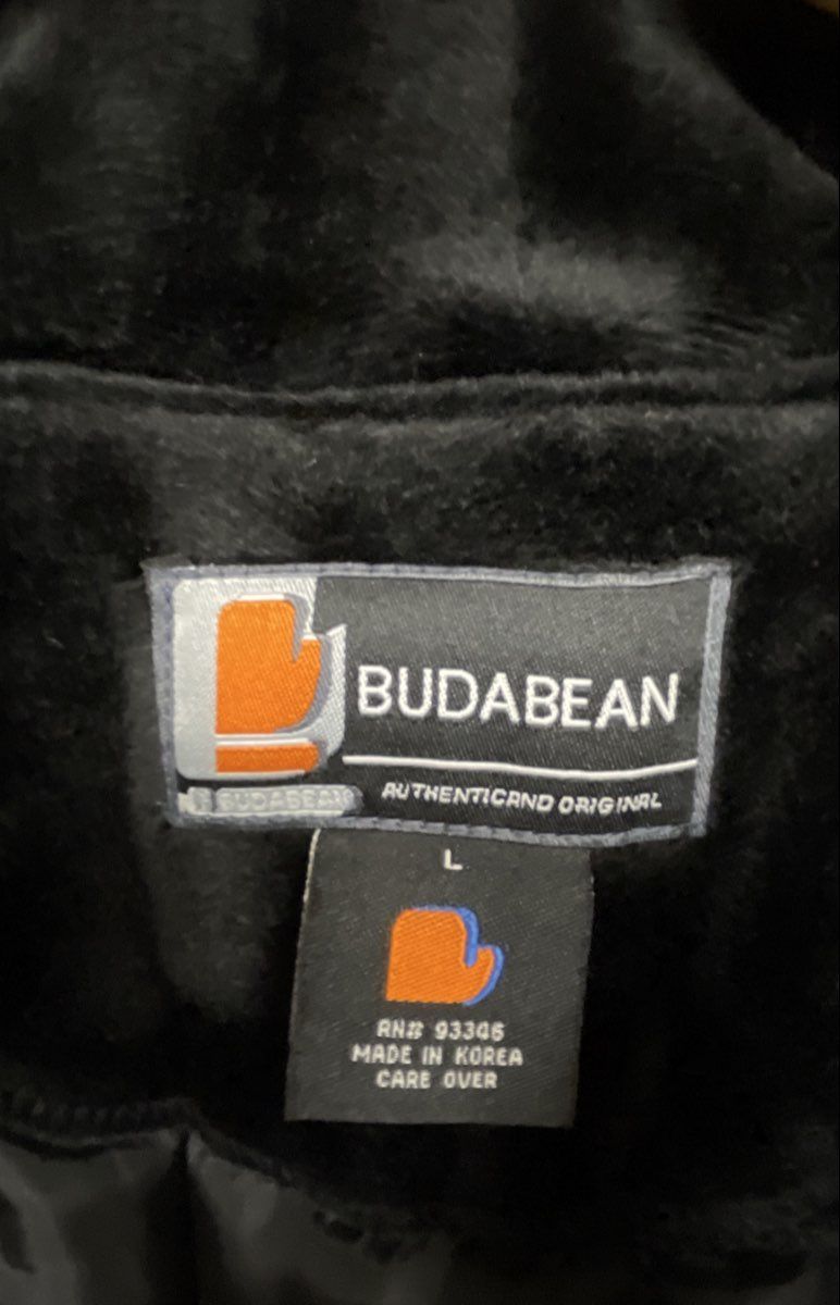 Vintage 90s Budabean Men's Black Faux Fur Checkered Full Zip Jacket Sz L
