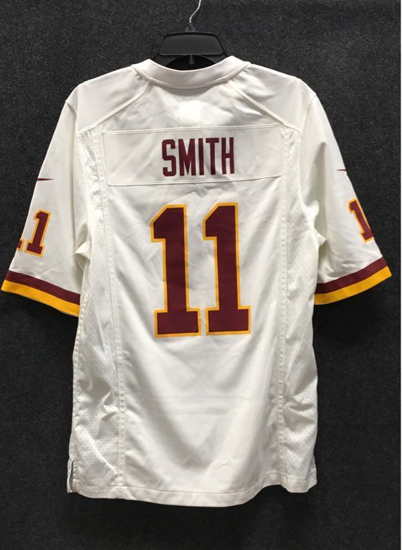 Nike Men's Washington Redskins Alex Smith #11 Jersey White Away Size S