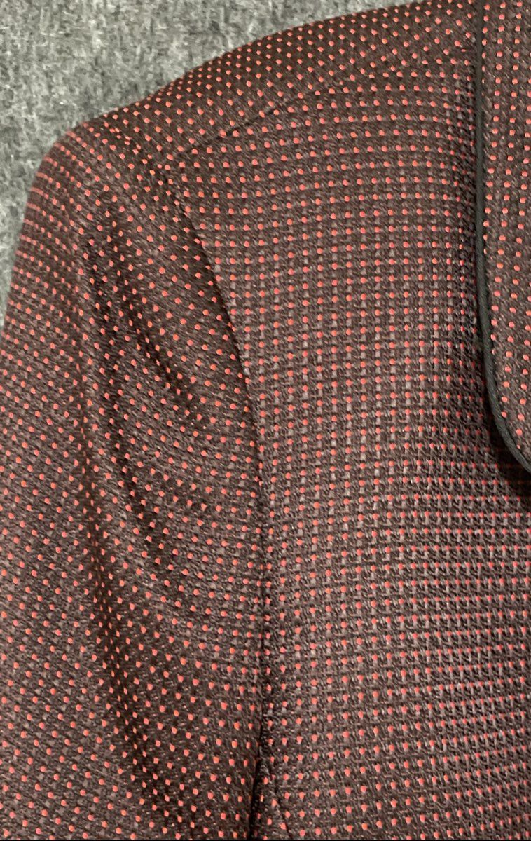 Le Suit Women's Maroon Textured 3-Button Suit Jacket Blazer Sz 12