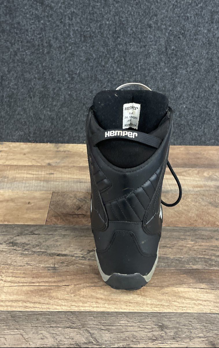 Kemper Snowboard Boots Black Silver Traditional Lace Size 8