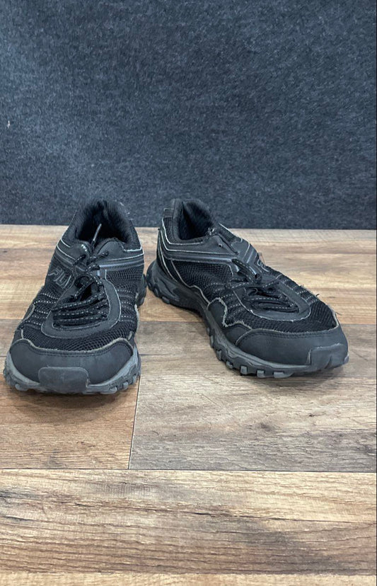 Fila Memory Peake Trail All-Terrain Black Grey Walking Shoes Men's Size 11