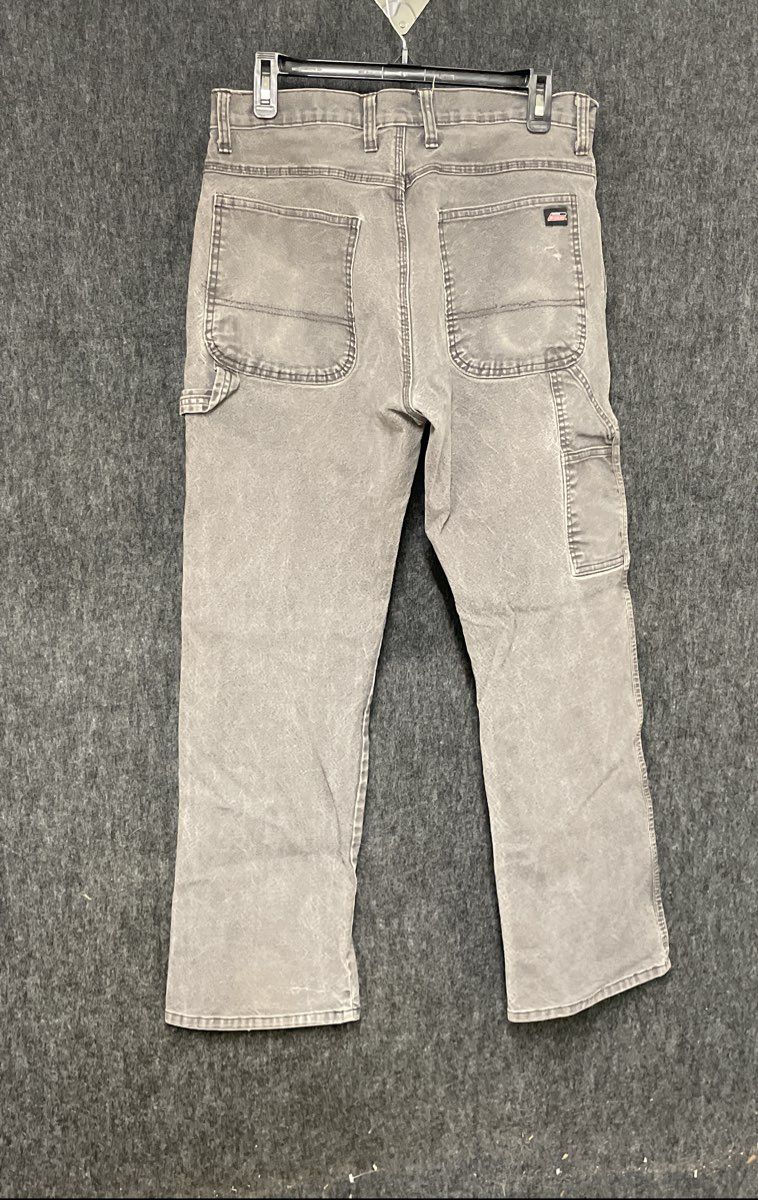 Genuine Dickies Men's Gray Relaxed Fit Carpenter Flex Jeans Sz 34x30