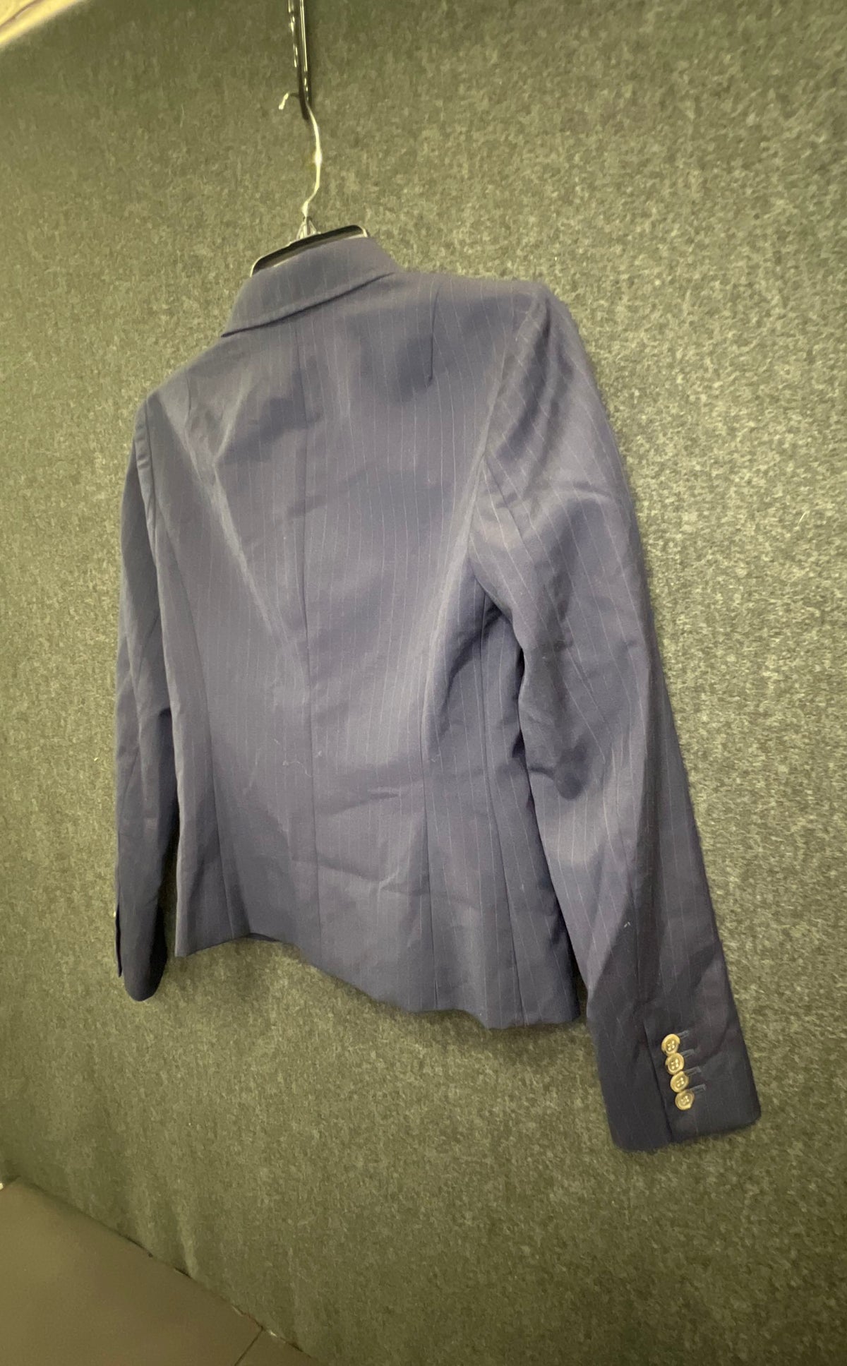 J.Crew Women's Navy Blue Pinstripe Suiting Blazer Jacket Size 0