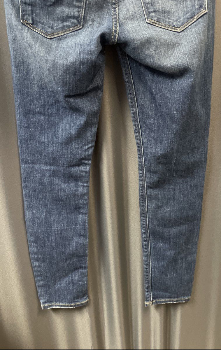 Hudson Women's Blue Krista Super Skinny Crop Distressed Ripped Jeans Sz 25
