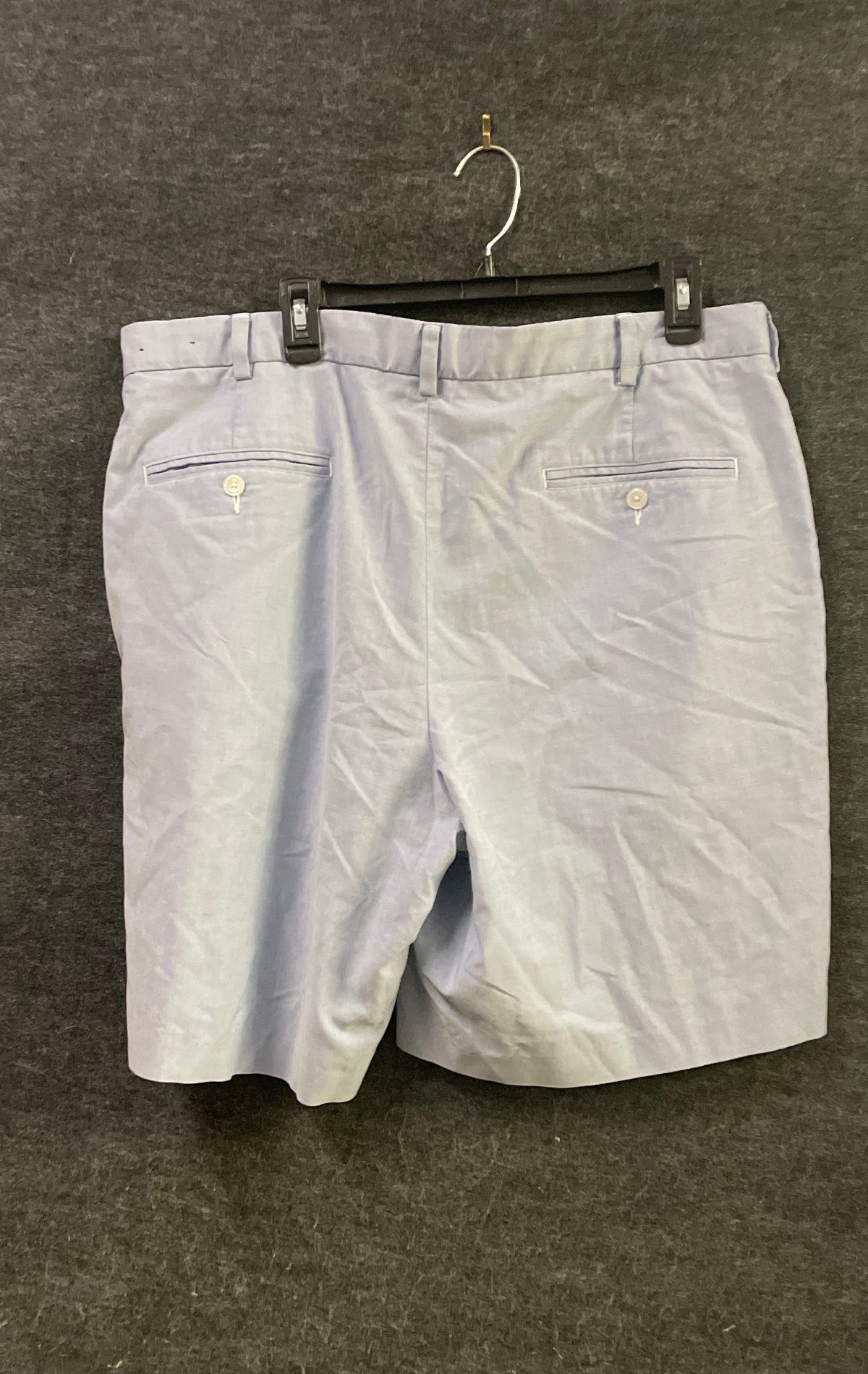 Brooks Brothers 346 Men's Light Blue Cotton Oxford Flat Front Shorts Sz 38