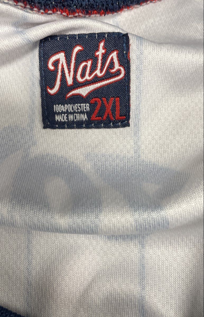 Washington Nationals Men's Sleeveless Pinstripe Jersey Stars #26 Sz 2XL
