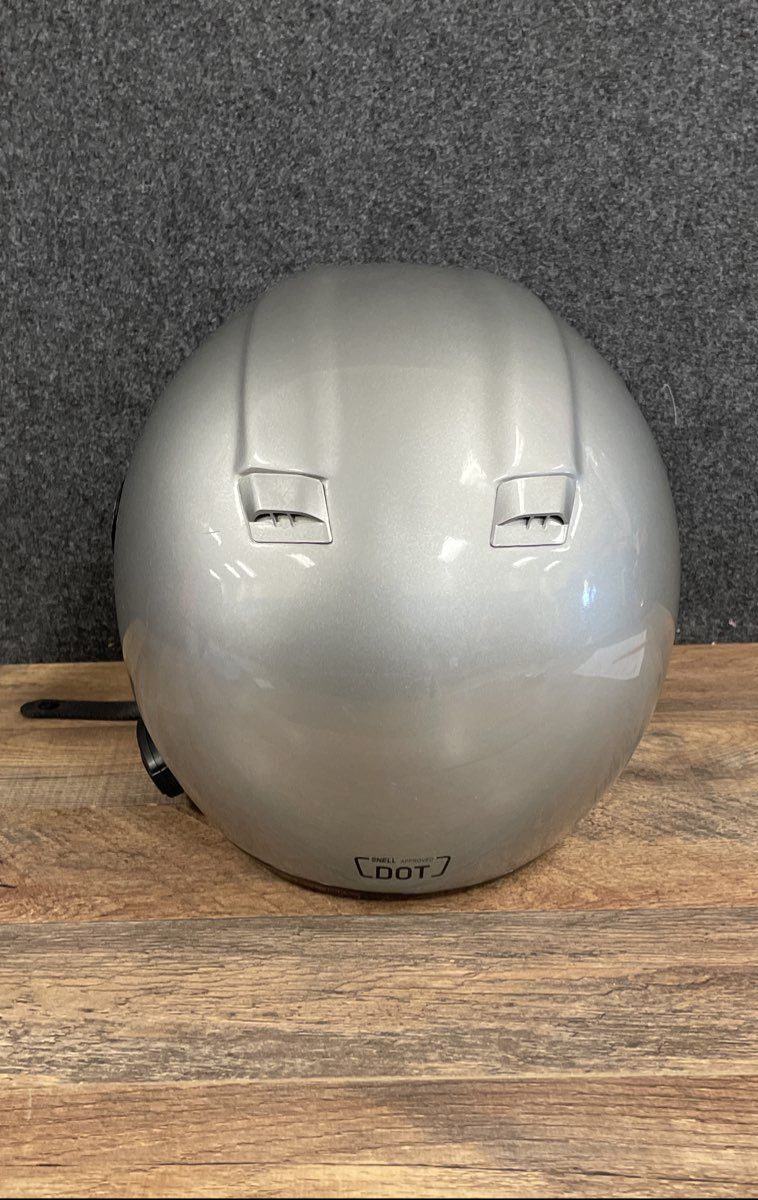 HJC AC-3 Half Helmet Silver XL Open Face DOT Snell Motorcycle Helmet Headset