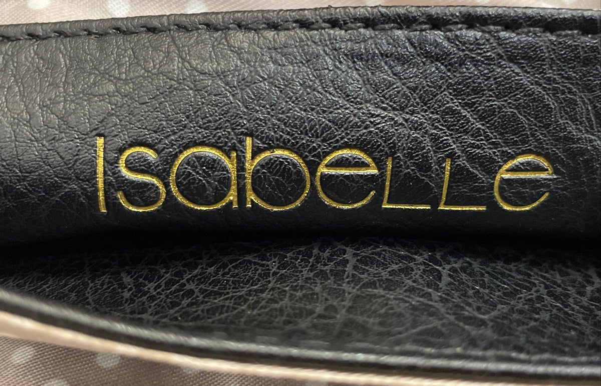 Isabelle Black Leather Mini Crossbody Purse Gold Tone Hardware