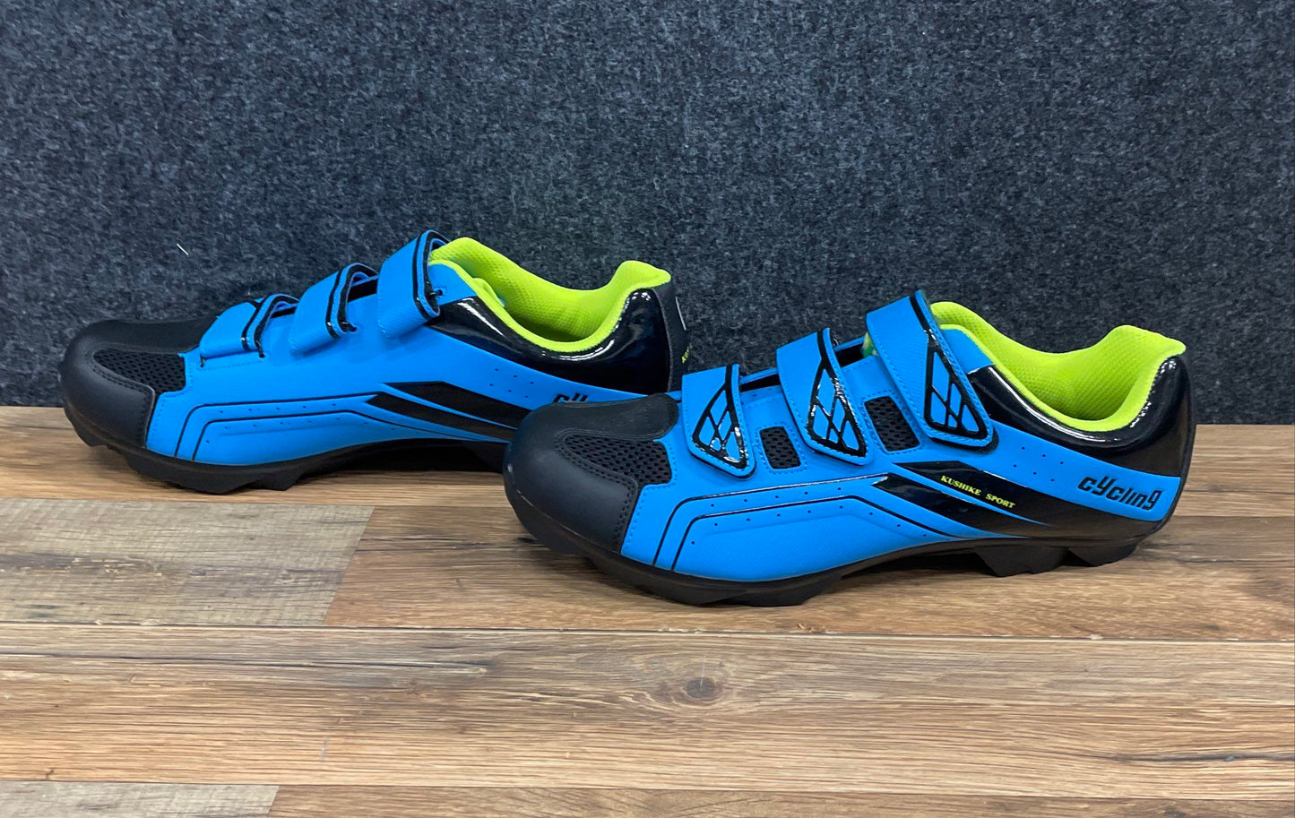 Kushike Sport Blue Black Neon Men's MTB Cycling Shoes Size EU 47
