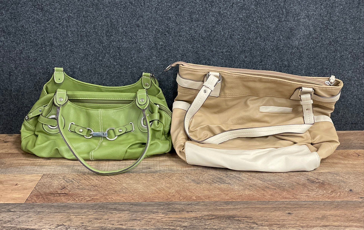 Rosetti Green Tan Faux Leather Shoulder Bag Handbag Lot of 2