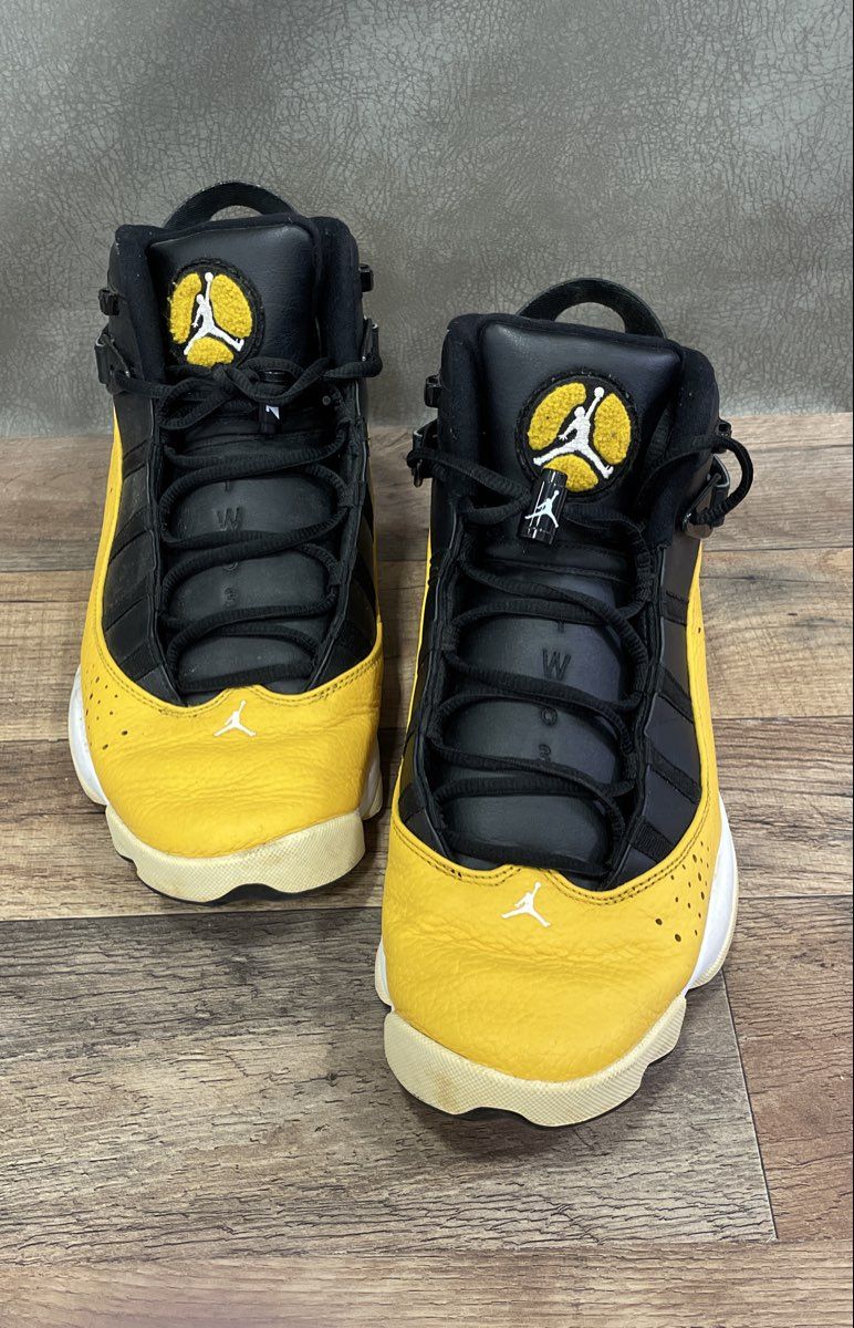 Nike Air Jordan 6 Rings University Gold Black Basketball Sneakers Size 11.5