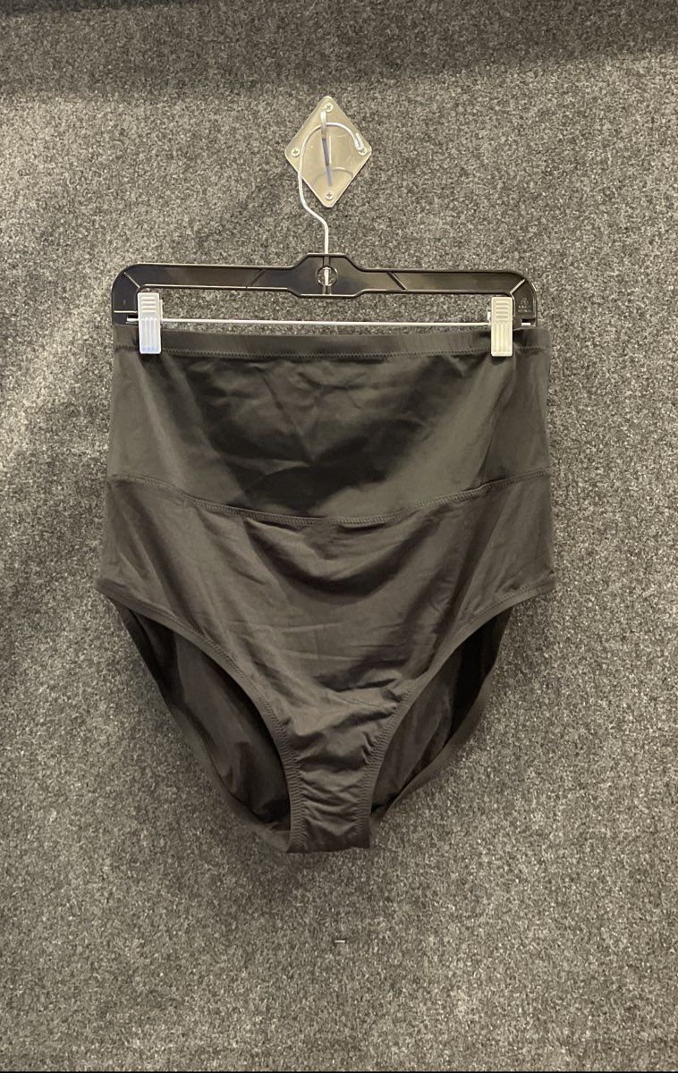 Leilani Plus Women's Black Tummy Control Swim Pant High Waisted NWT Sz 18W