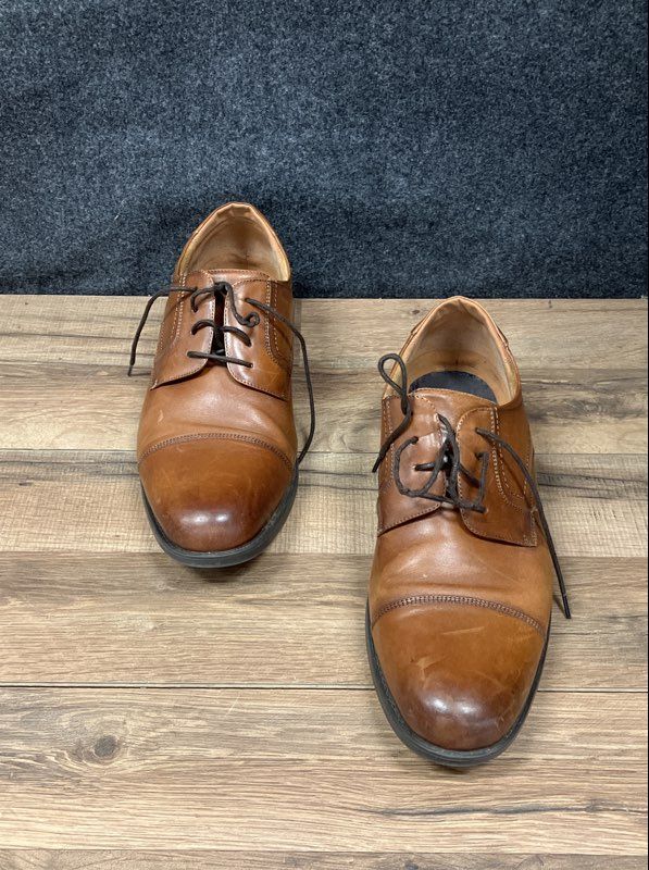 Florsheim Midtown Cap Toe Oxford Cognac Leather Men's Shoes Size 12 D