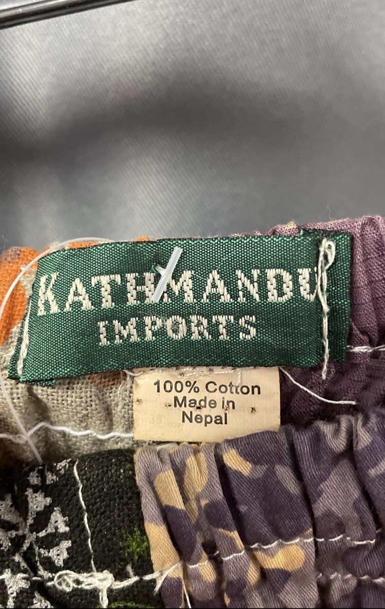 Kathmandu Imports NWT Himalayan Patchwork Cotton Pants Smocked Waist Size S