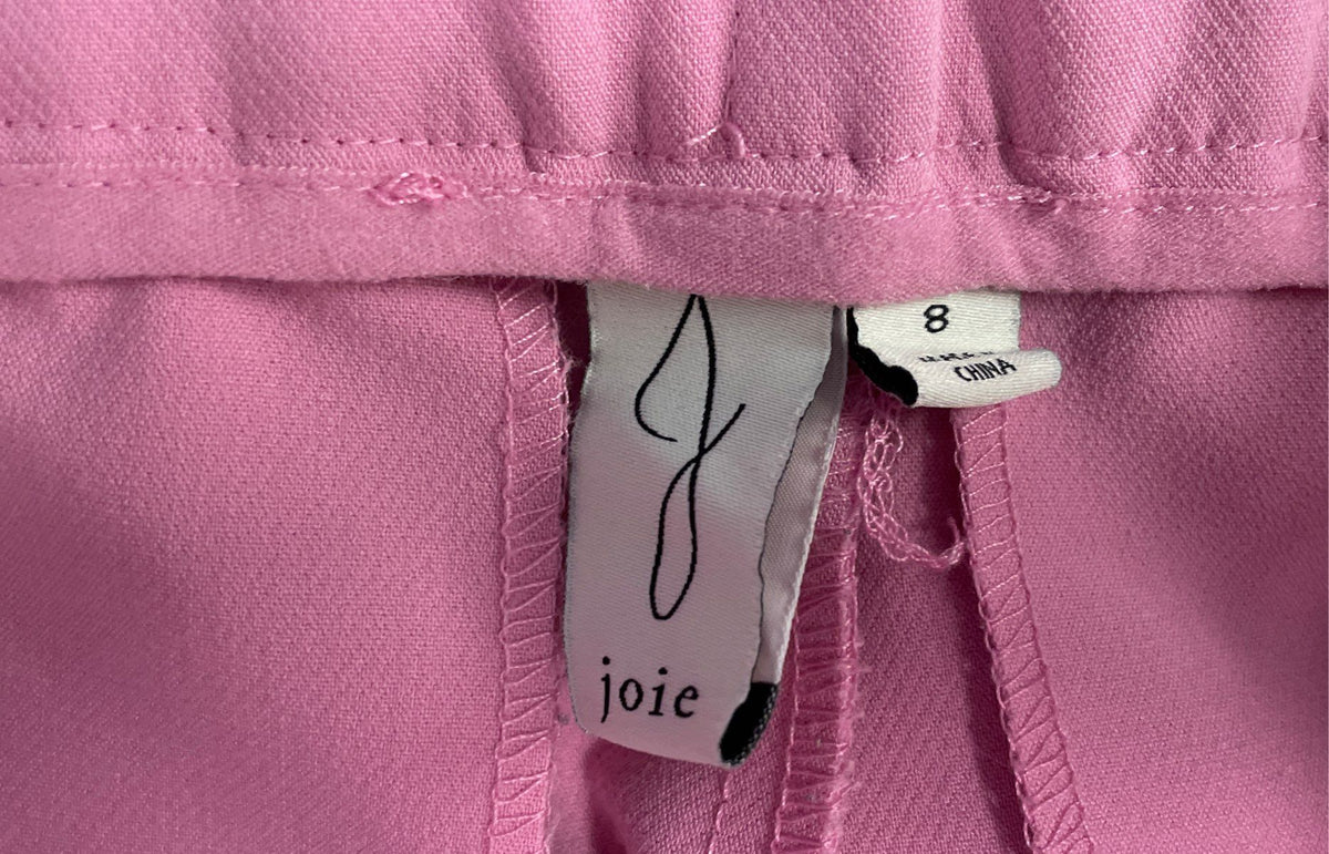 Joie Women's Pink Wide Leg High Rise Recycled Polyester Pants Size 8