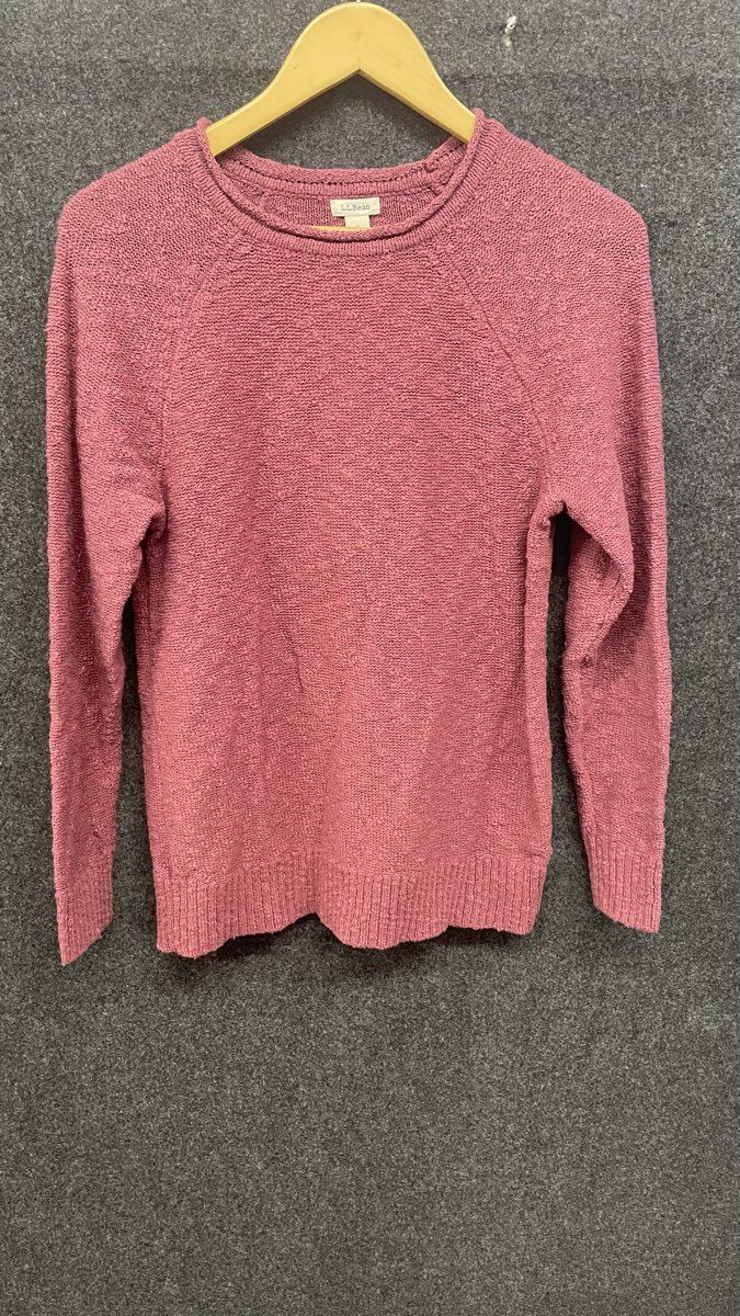 L.L. Bean Women's Pink Midweight Cotton Slub Rollneck Pullover Sweater Sz S