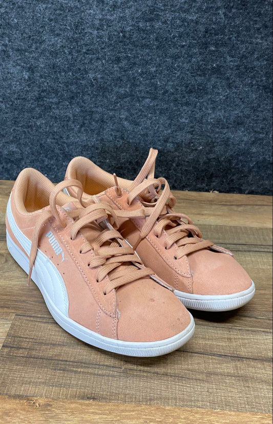 Puma Vikky V3 Peach Suede Low Top Women's Sneakers Size 9