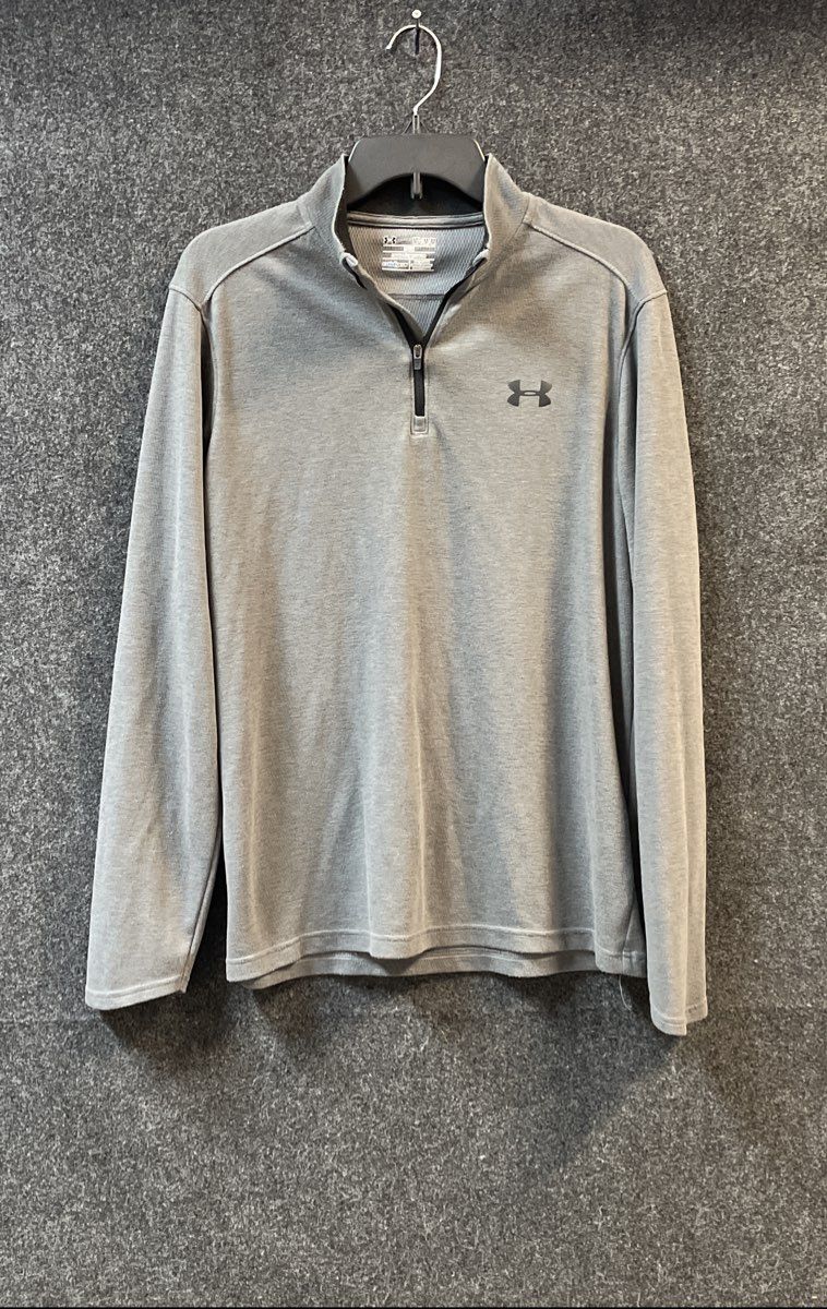 Under Armour Men's Gray ColdGear 1/4 Zip Pullover Loose Fit Jacket Sz M