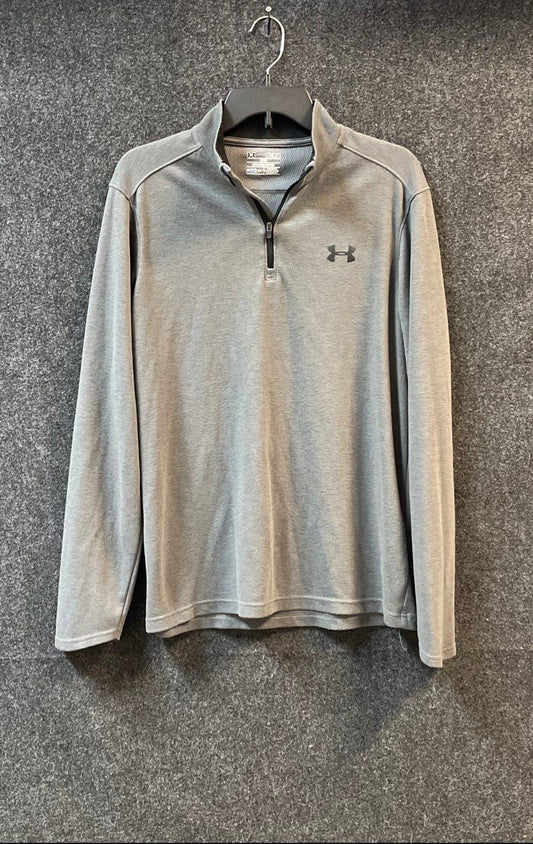 Under Armour Men's Gray ColdGear 1/4 Zip Pullover Loose Fit Jacket Sz M