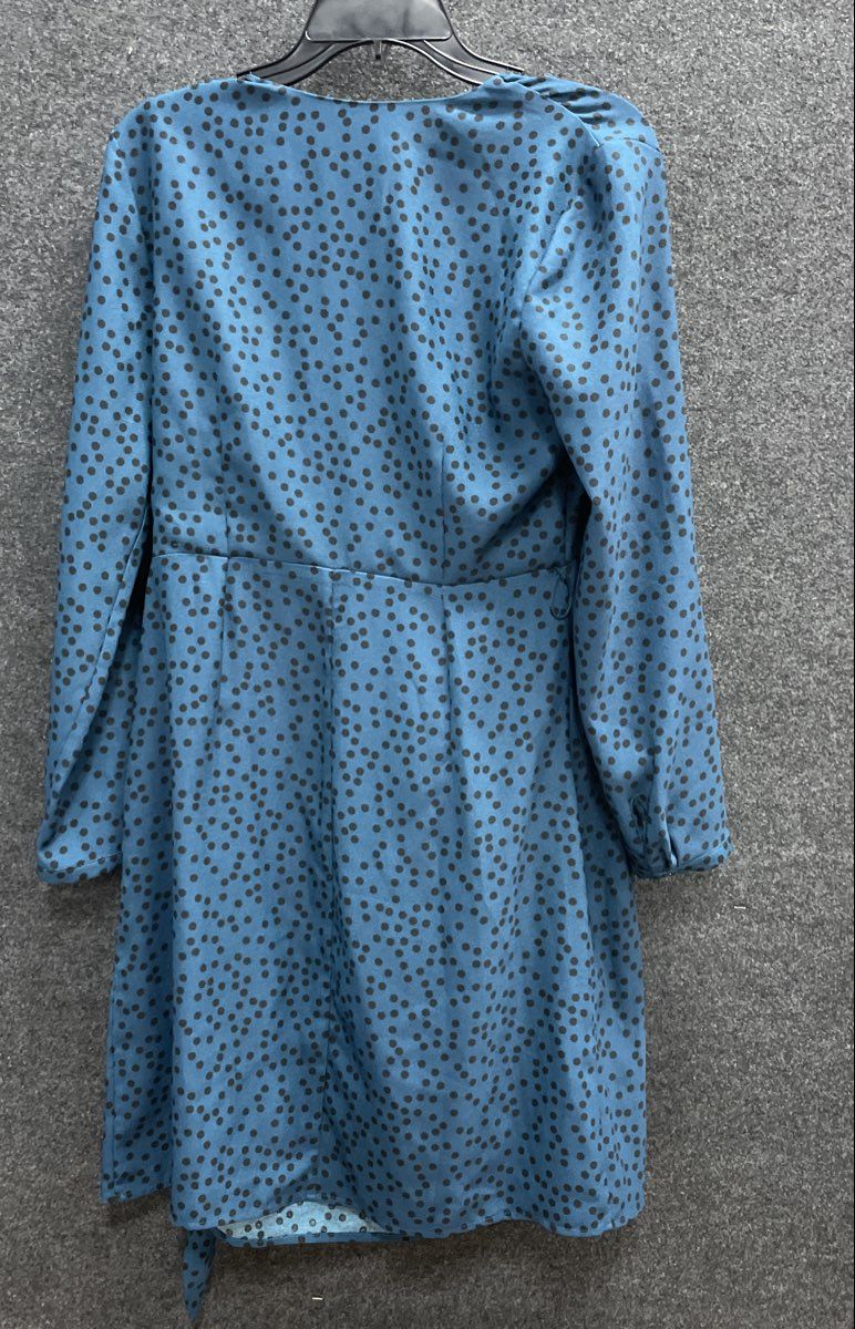 Banana Republic Women's Teal Polka Dot Long Sleeve Wrap Dress Size 6 NWT