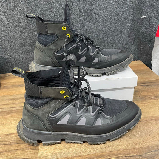 Cole Haan 4.ZerOgrand City Trekker Black Water Resistant Boots Men's Size 10