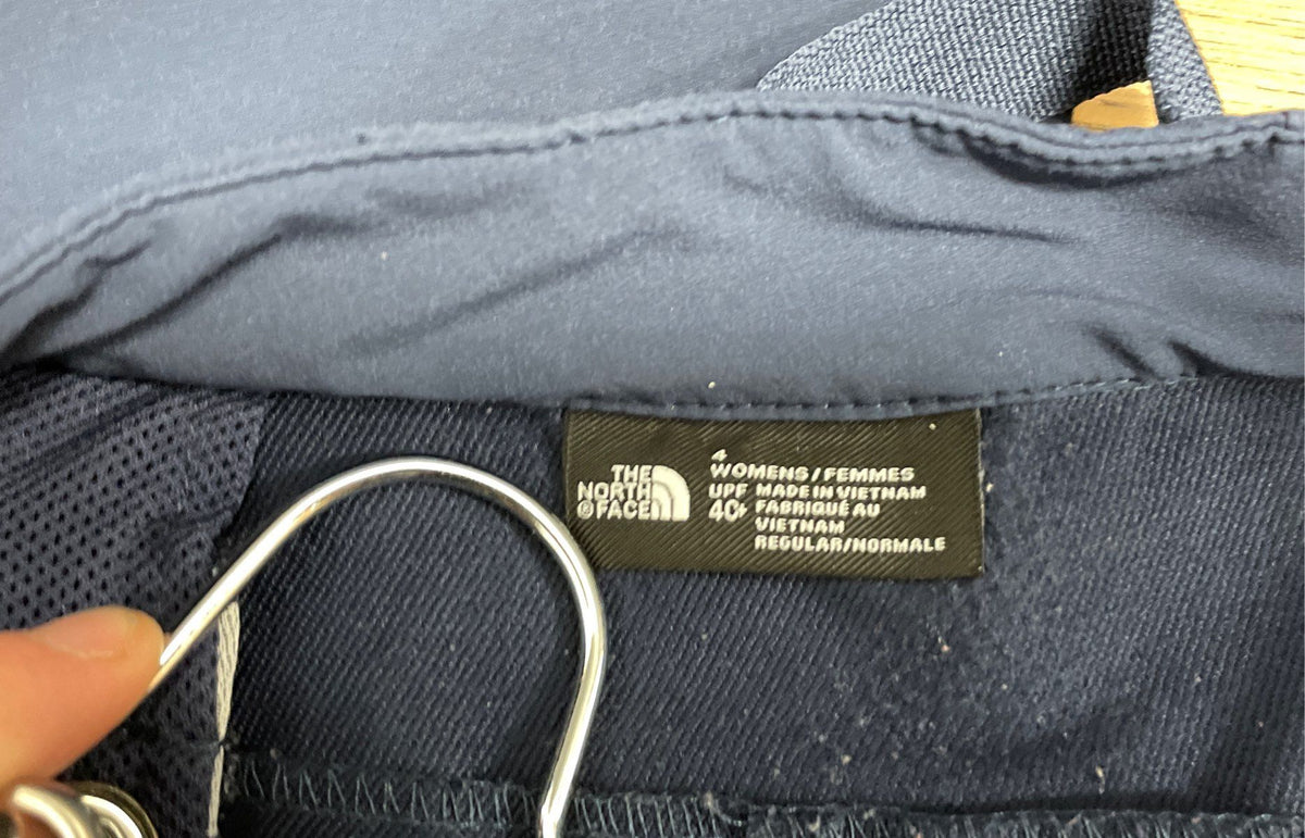 The North Face Women's Blue UPF 40+ Stretch Hiking Pants Ankle Zip Sz 4 Regular