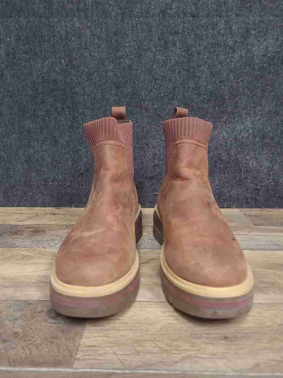 Timberland Courmayeur Valley Dark Brown Leather Chelsea Boots Women's Size 7