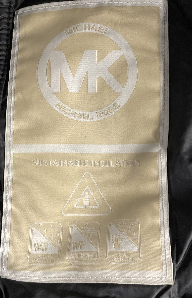 Michael Kors Women's Black Packable Hooded Quilted Puffer Vest Size L